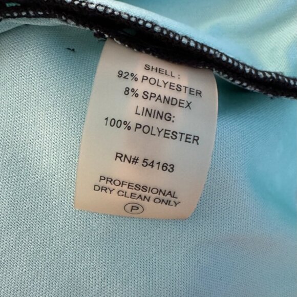 Calvin Klein Cocktail Eyelet Flowy Skirt Lined Black Blue Party Dress - 12 - Picture 7 of 11